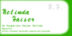melinda haiser business card